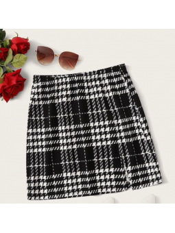 Falda de estampado de...