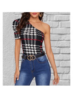 Blusa de cuadros de un solo...