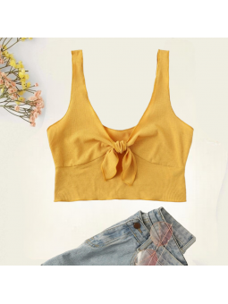 Top corto de canalé  bajo...