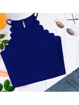 Top halter con ribete...