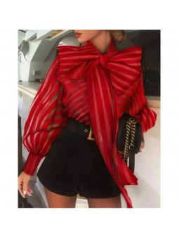 Blusa transparente color...