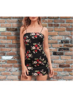 Vestido corto ajustado con...