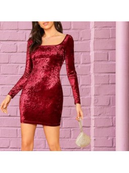 Vestido de terciopelo con...